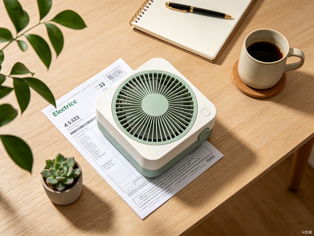 Flat-lay of Coolizi with energy efficiency concept props